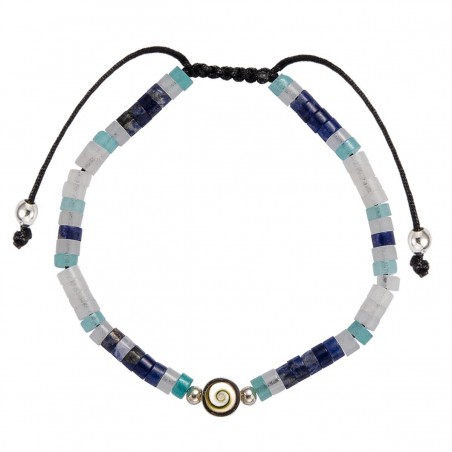 Bracelet oeil de ste Lucie et perles naturelles SBC148