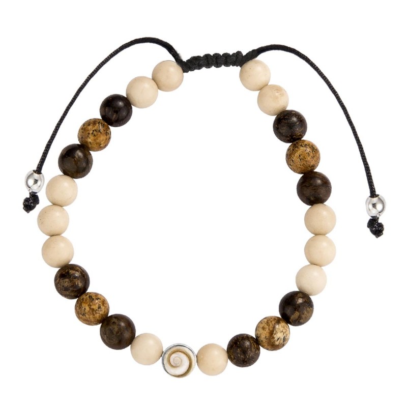 Bracelet oeil de Ste Lucie et pierres naturelles SBC144