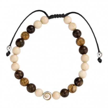 Bracelet oeil de Ste Lucie et pierres naturelles SBC144