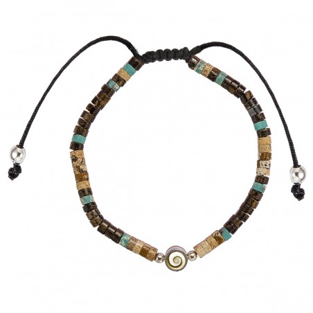Bracelet pierres naturelles et œil de ste Lucie SBC157