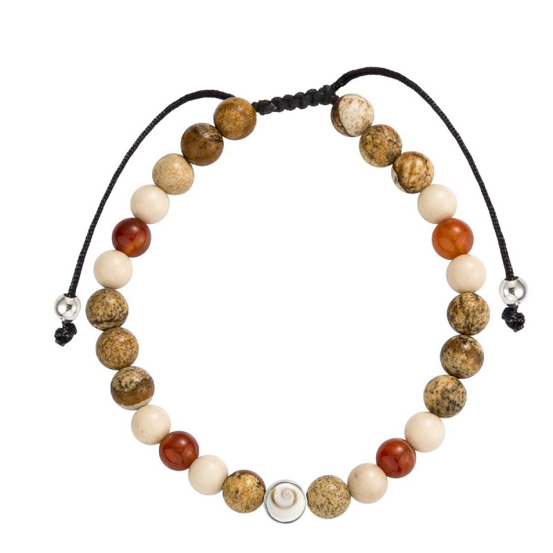 Bracelet œil de ste Lucie et pierres naturelles SBC145