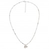 Collier œil de sainte Lucie + main COLLIER010blcmédi