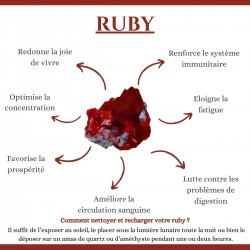 Bracelet Perles SBC206RUBYMEDI-ARG