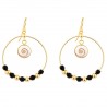 Boucles d'oreilles dorées POSEC280NMEDI