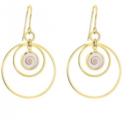 Boucles d'oreilles dorées...