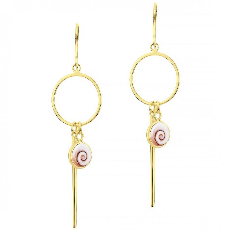 Boucles d'oreilles dorées POSEC264MEDI