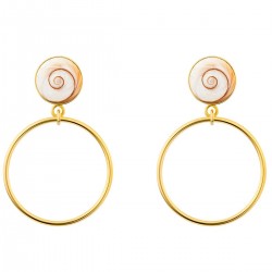 Boucles d'oreilles dorées...