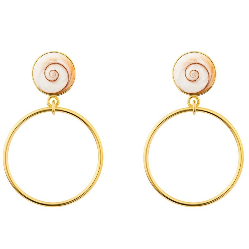 Boucles d'oreilles dorées POSEC279MEDI