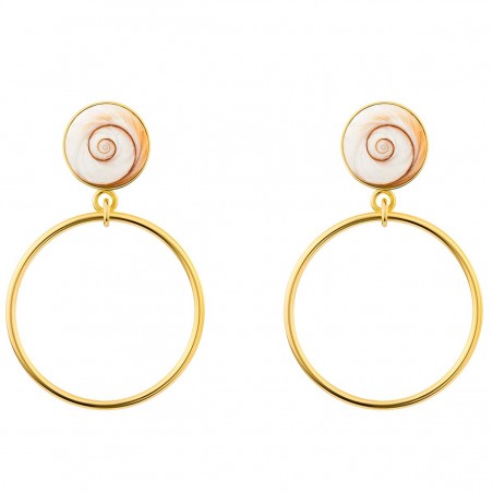 Boucles d'oreilles dorées POSEC279MEDI