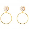 Boucles d'oreilles dorées POSEC279MEDI