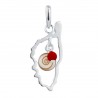 Pendentif œil ste Lucie + corail SPCCORSE024MEDI