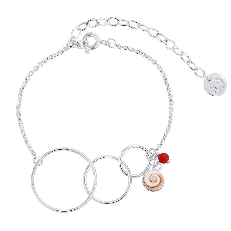 Bracelet oeil ste Lucie + corail SBC215CORMEDI