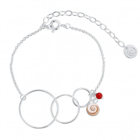 Bracelet oeil ste Lucie + corail SBC215CORMEDI