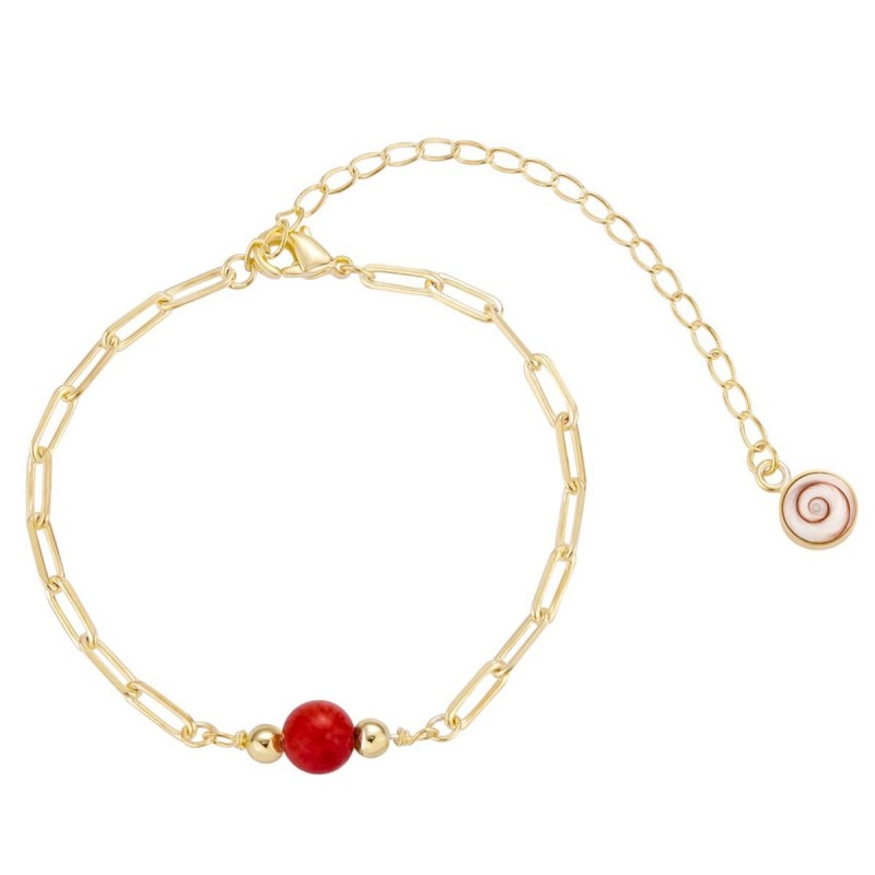 Bracelet œil ste Lucie + corail POSBC014MEDICO
