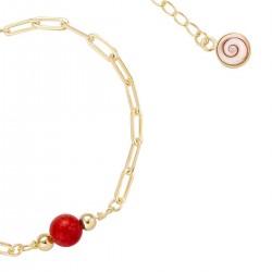Bracelet œil ste Lucie + corail POSBC014MEDICO