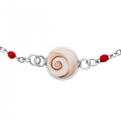 Bracelet œil ste Lucie perles rouge SBC002Rmédi