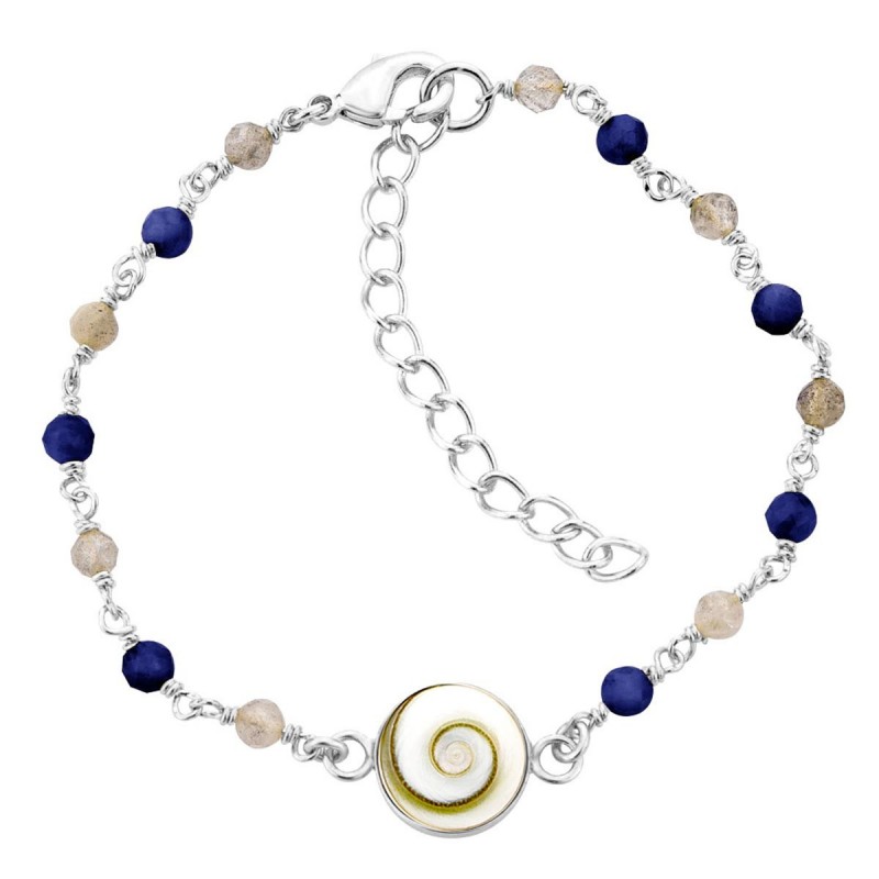 Bracelet œil ste Lucie + lapis lazuli SBC235B