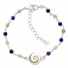Bracelet œil ste Lucie + lapis lazuli SBC235B