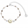 Bracelet œil ste Lucie + agate blanche SBC235BLC