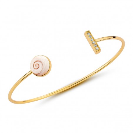 Bracelet doré œil ste Lucie POSBC50437médi