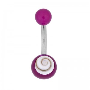 Piercing oeil de sainte Lucie violet