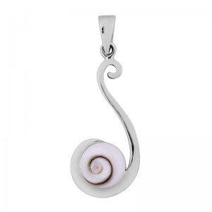 pendentif en argent et oeil de sainte lucie