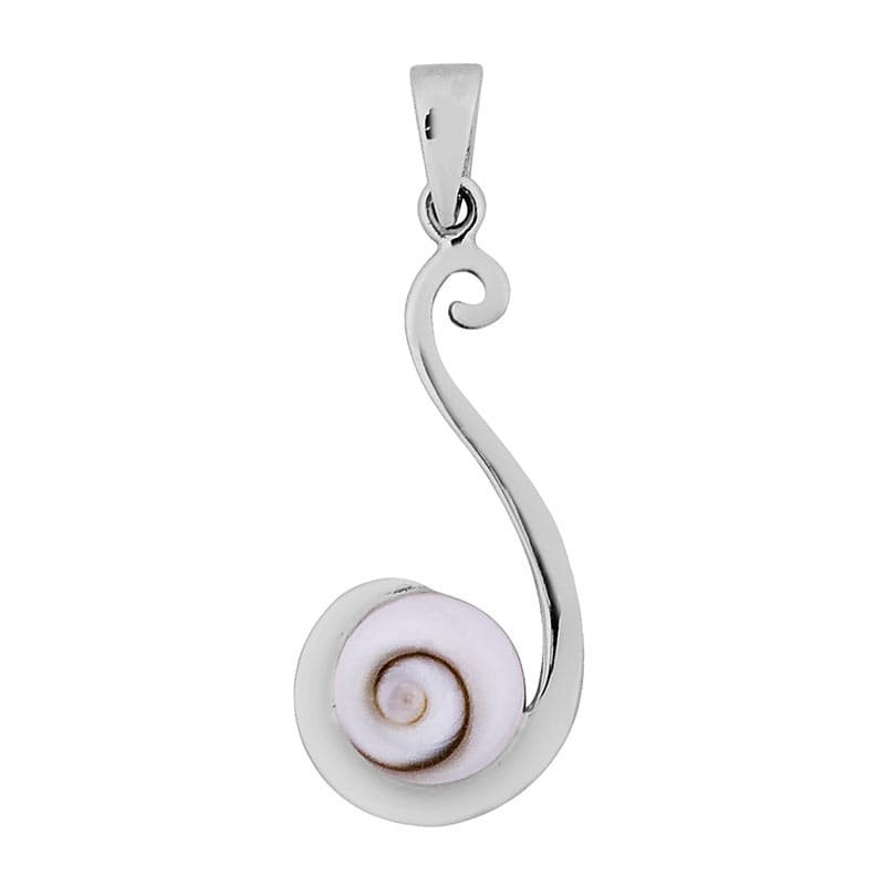 pendentif en argent et oeil de sainte lucie