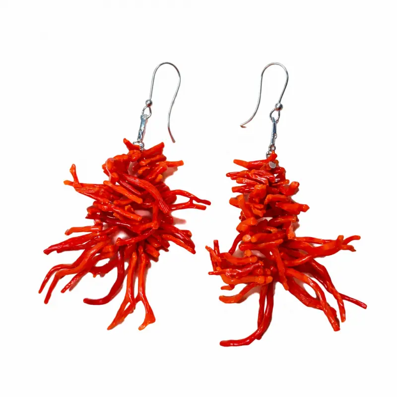 BOUCLES CORAIL avec Œil de Sainte-Lucie